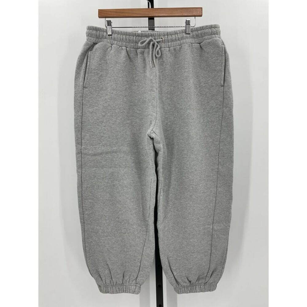 Quince Women's Organic Heavyweight Fleece Boyfriend Sweatpants Heather Gray XL